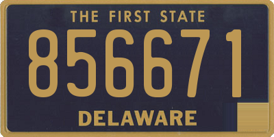 DE license plate 856671