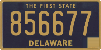 DE license plate 856677