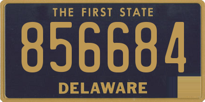 DE license plate 856684