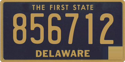 DE license plate 856712