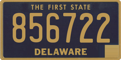 DE license plate 856722