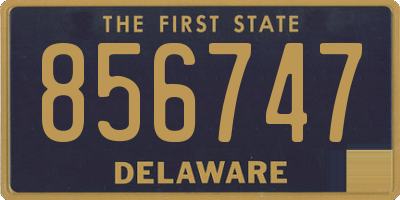 DE license plate 856747