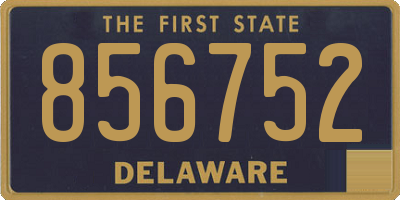 DE license plate 856752
