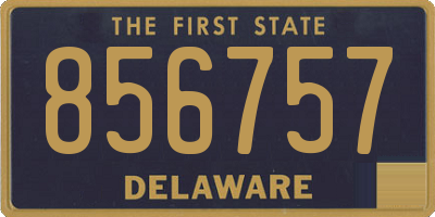 DE license plate 856757