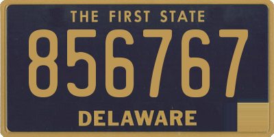 DE license plate 856767