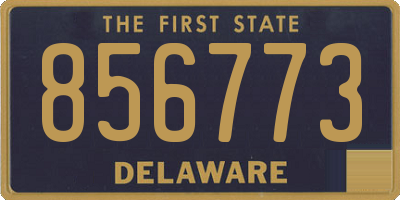 DE license plate 856773
