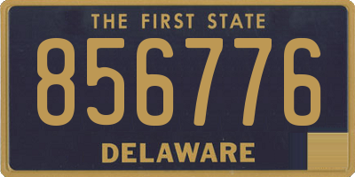 DE license plate 856776