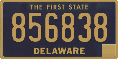 DE license plate 856838