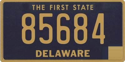 DE license plate 85684