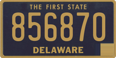 DE license plate 856870