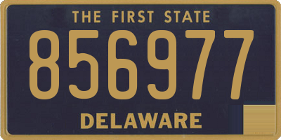 DE license plate 856977