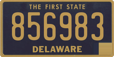 DE license plate 856983