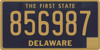 DE license plate 856987