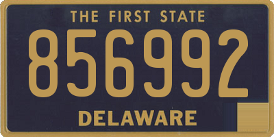 DE license plate 856992