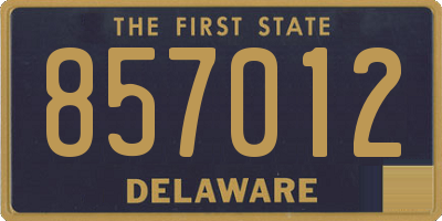 DE license plate 857012