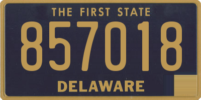 DE license plate 857018