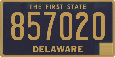 DE license plate 857020