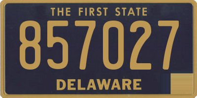DE license plate 857027