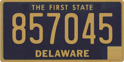 DE license plate 857045
