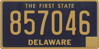 DE license plate 857046