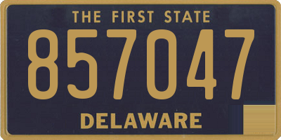 DE license plate 857047