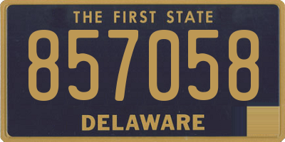 DE license plate 857058
