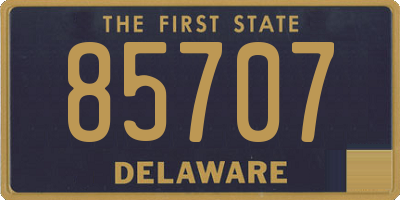 DE license plate 85707