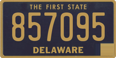 DE license plate 857095