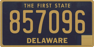 DE license plate 857096