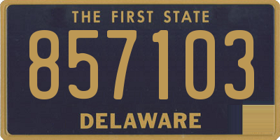 DE license plate 857103