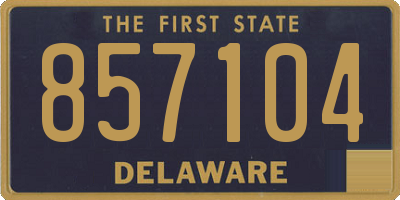 DE license plate 857104