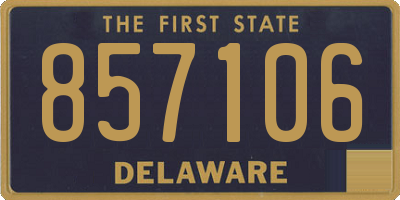 DE license plate 857106