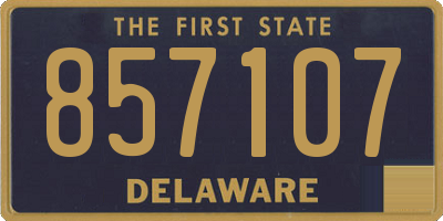 DE license plate 857107