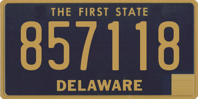 DE license plate 857118