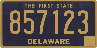DE license plate 857123