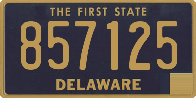 DE license plate 857125