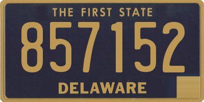 DE license plate 857152