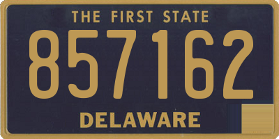 DE license plate 857162