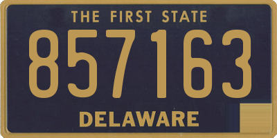 DE license plate 857163