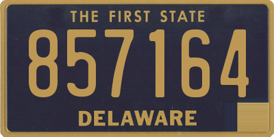 DE license plate 857164