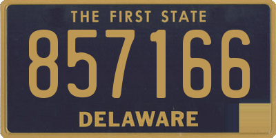 DE license plate 857166