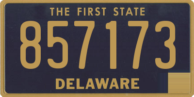 DE license plate 857173