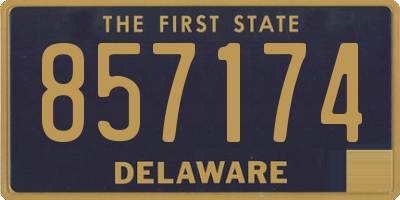 DE license plate 857174