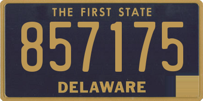 DE license plate 857175