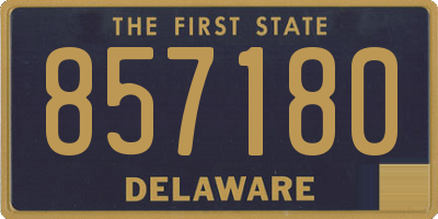 DE license plate 857180