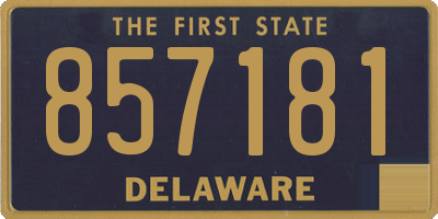 DE license plate 857181