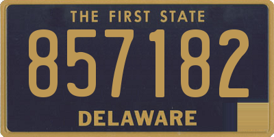 DE license plate 857182