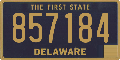 DE license plate 857184