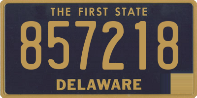DE license plate 857218