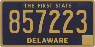 DE license plate 857223